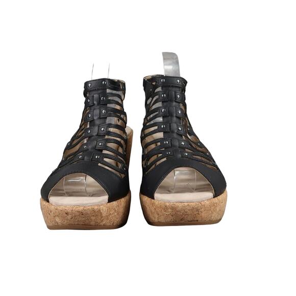 Jambu Shoes Womens 9 Sandals Wedge Platform Fashion Caged Peep Toe Cushioned JBU - Picture 3 of 14